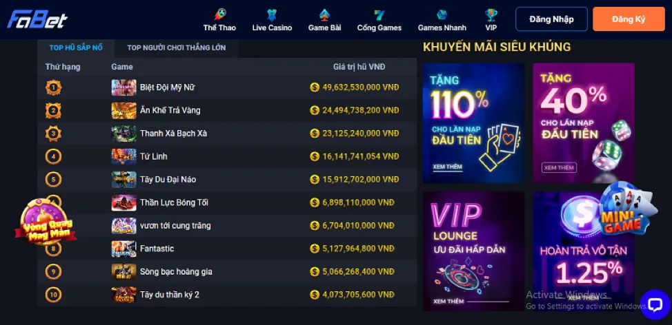 Giao diện game bắn cá s689 login